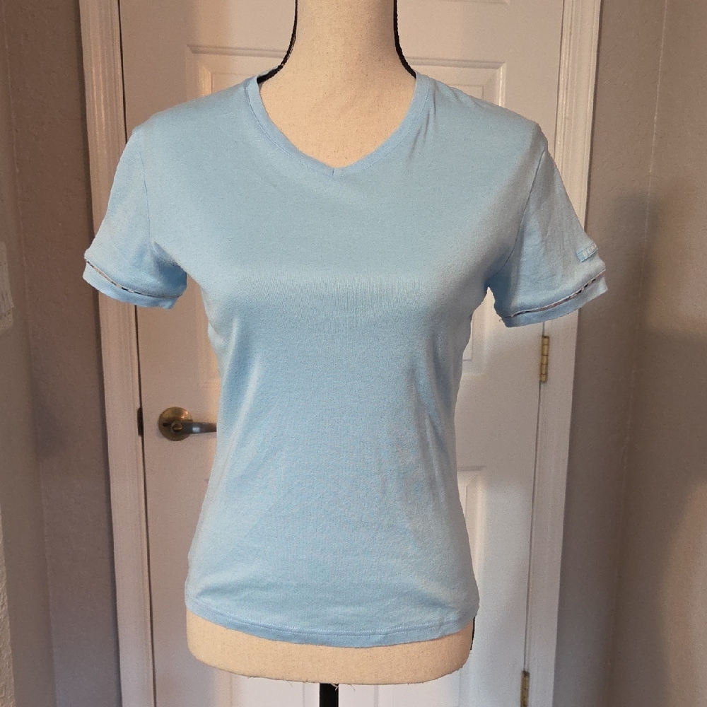Burberry Light Blue Short Sleeve Tee